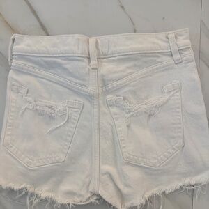 White denim shorts